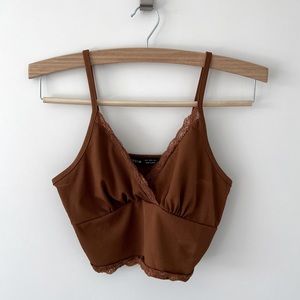 Brown Crop Tank
